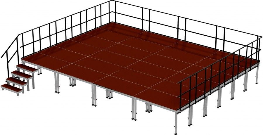 Podium 8x6m se zábradlím