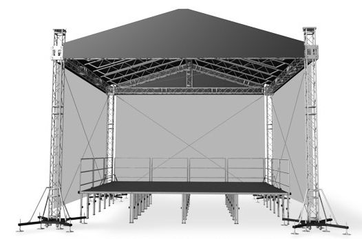 Střecha 10×8 m se zvedacím systémem